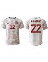 Meksiko Hirving Lozano #22 Vieraspaita MM-kisat 2022 Lyhythihainen